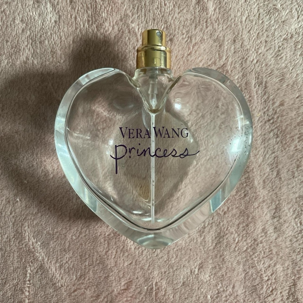 EMPTY Vera Wang Princess Heart-Shaped Bottle with Gold Cap
